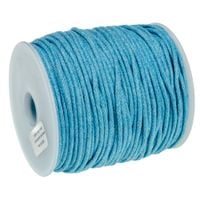 SZNUREK bawełniany woskowany 2mm błękitny 50m