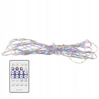 LAMPKI ŚWIATEŁKA ŁAŃCUCH LED ŁEZKI NITKI 10M RGB USB + PILOT IR