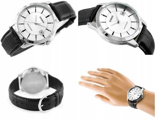 ZEGAREK MĘSKI CASIO GUARD +BOX +GRAWER datownik skórzany brązowy na Arena.pl