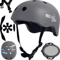 Kask dla Dziecka Rowerowy Dziecięcy Regulowany Szary