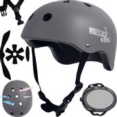 Kask dla Dziecka Rowerowy Dziecięcy Regulowany Szary