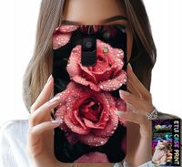 ETUI DO SAMSUNG A6 2018 - PIĘKNE RÓŻOWE RÓŻE, KWIECISTE WZORY, CASE