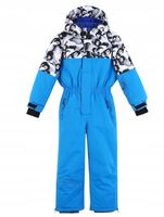 Kombinezon zimowy narciarski dziecięcy jednoczęściowy pingwiny 104 110