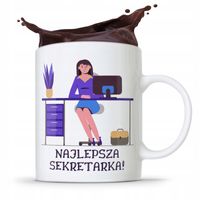 Kubek Prezent Dla Sekretarki Najlepsza Sekretarka Z Nadrukiem Ze Zdjęciem