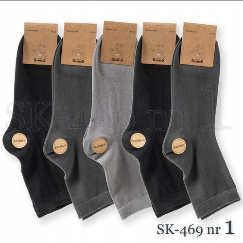 SKARPETY BAMBUSOWE męskie Czarne Antybakteryjne SKARPETKI PREMIUM na Arena.pl