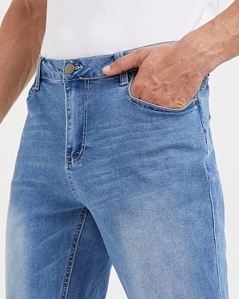 Spodnie Męskie Jeansy Slim Fit Granatowe Bawełniane Elastyczne Rozmiar 34 zdjęcie 3
