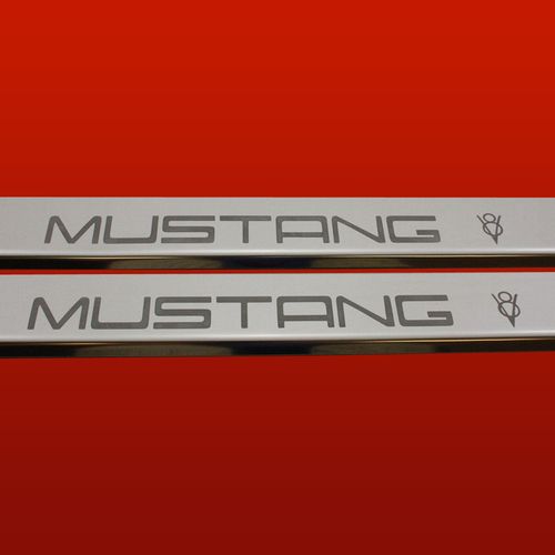 Listwa progowa FORD MUSTANG MK4 MUSTANG V8 Stal nierdzewna 304 połysk 2szt na Arena.pl