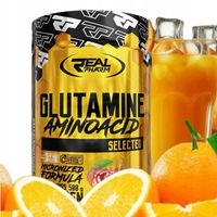 GLUTAMINA aminokwasy regeneracja Real Pharm Glutamine POMARAŃCZA 500g