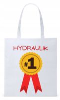 Dla Hydraulika Prezent Torba Eco Biała Shopper Z Nadrukiem Ze Zdjęciem
