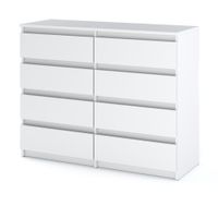 Komoda Z Szufladami Biała 120cm Hugo Szafka Rtv Do Salonu Sypialnia Biała