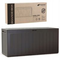 SKRZYNIA OGRODOWA 280L DUŻA BALKONOWA DO OGRODU BRĄZOWA ANTRACYT