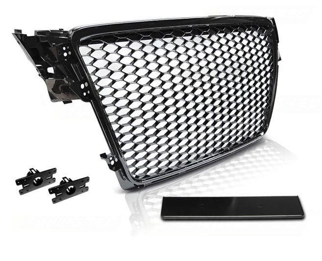 Grill AUDI A4 B8 08-11 CZARNY POŁYSK zdjęcie 1