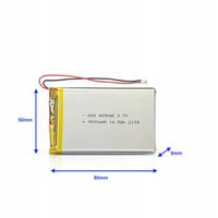 Bateria Akumulator Li-Poly 4000mAh 3.7V JST 805080