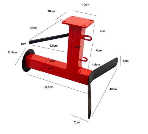 19469 Wieszak ścienny na kask organizer motocyklowy na kurtkę czerwony na Arena.pl
