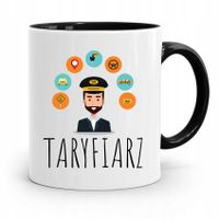 Kubek Czarny Prezent Dla Taksówkarza Taryfiarz Z Nadrukiem Ze Zdjęciem
