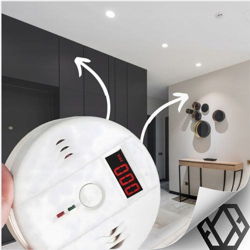 CZUJNIK CZADU TLENKU WĘGLA DETEKTOR CO BEZPRZEWODOWY LCD GŁOŚNY 85dB na Arena.pl