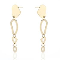 kolczyki ze stali szlachetnej pozłacanej sztyft kst1982