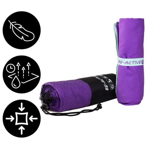 Ręcznik Szybkoschnący Z Mikrofibry 130X80 Fioletowo-Turkusowy na Arena.pl