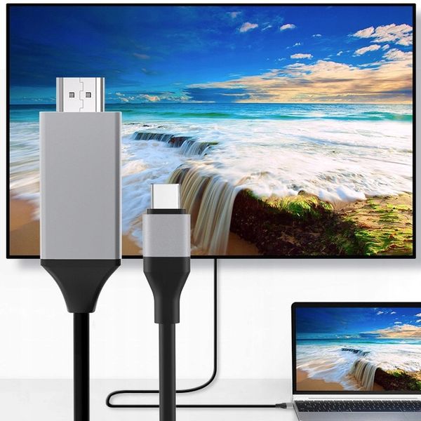 KABEL HDMI USB-C 3.1 TYP C KABEL ADAPTER MHL 2m 4K dla SMARTFONA zdjęcie 5