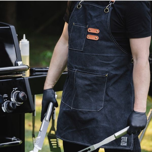 Fartuch Kuchenny StekBzdur Kelnerski Barmański Barberski dla Kucharza Grill zdjęcie 4