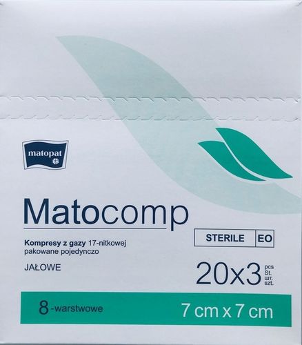 20 x KOMPRESY Z GAZY JAŁOWE 7x7cm (3szt) w opak. na Arena.pl