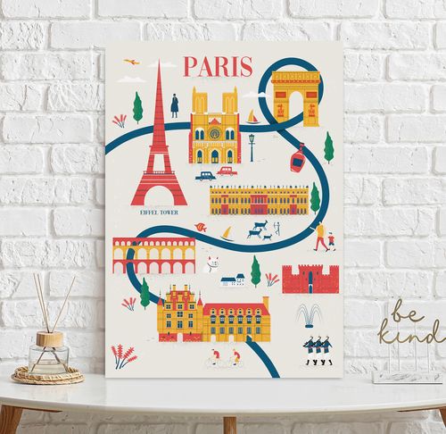 Plakat ilustracja Paryż 40x50 cm na Arena.pl