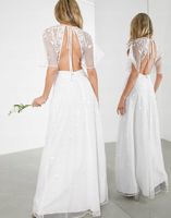 Asos Edition SUKNIA ŚLUBNA ANNIE ODKRYTE PLECY XXJ lyf S