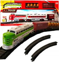 Kolejka Elektryczna Lokomotywa na baterie Tor Pociąg 2 Wagony tory - 264cm