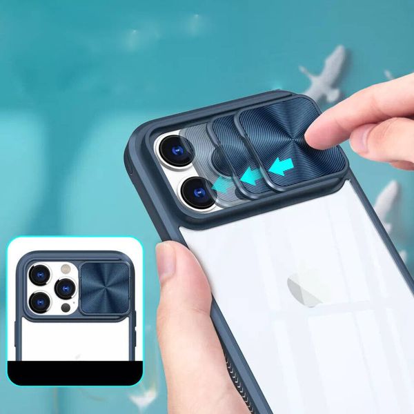 Etui Apple Iphone 15 Plus Camslider Granatowe zdjęcie 3