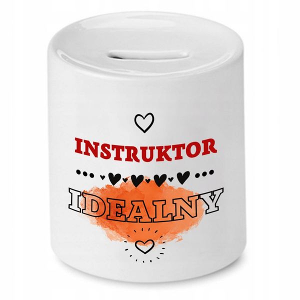 Dla Instruktora Skarbonka Instruktor Idealny Z Nadrukiem Ze Zdjęciem zdjęcie 1