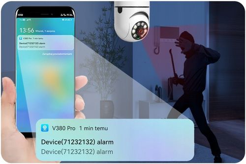 KAMERA OBROTOWA 360 IP WIFI FULL HD ZOOM GWINT E27 ŻARÓWKA LED TRYB NOCNY na Arena.pl