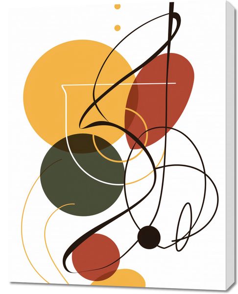Obraz 70x90cm Taniec Form i Barw zdjęcie 1