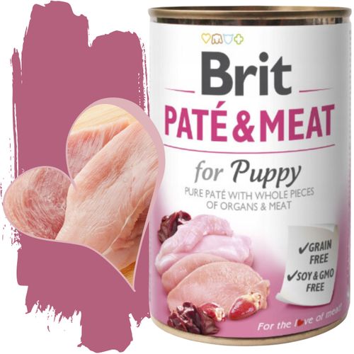mokra karma dla psa brit pate & meat puppy 400 g indyk i kurczak szczenięta na Arena.pl
