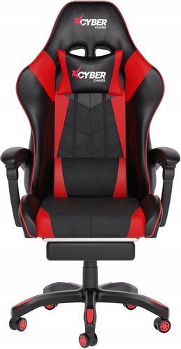 FOTEL GAMINGOWY CYBER CHAIRS X-POWER RED - BIUROWY na Arena.pl