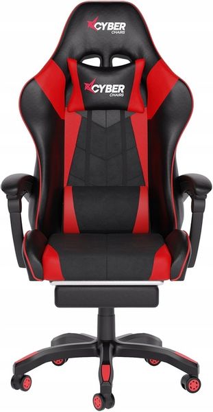 FOTEL GAMINGOWY CYBER CHAIRS X-POWER RED - BIUROWY zdjęcie 7