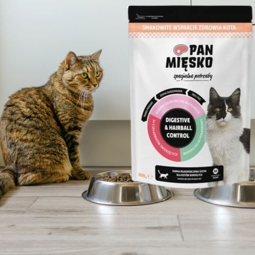 sucha karma dla kota pan mięsko digestive & hairball control 800 g specjal na Arena.pl