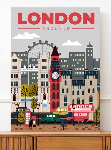 Plakat Londyn ilustracja 30x40 cm na Arena.pl