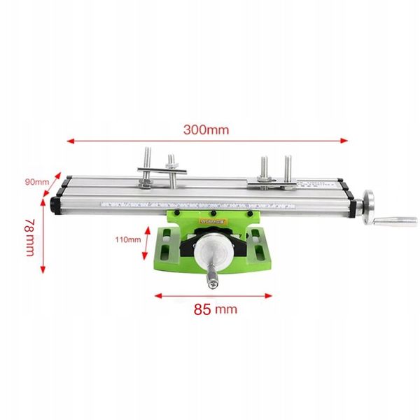 Stół przesuwny z trzema rowkami T do wiertarek i frezarek do wiertarek zdjęcie 7