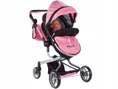 WÓZEK 2W1 GŁĘBOKI SPACERÓWKA DLA LALEK GONDOLA Składany + TORBA na Arena.pl