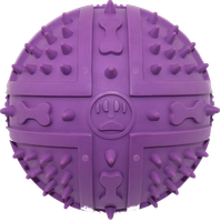 Piłka dla psa z kolcami i piszczałką fioletowa 9cm UNIQ PETS