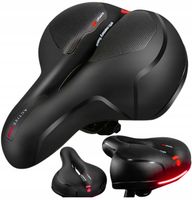 WYGODNE SIODEŁKO ROWEROWE SIODŁO SPORT MIĘKKIE SZEROKIE WENTYLACJA ODBLASK