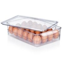 Pojemnik na 24 Jajka Jajek Pudełko Organizer Kuchenny do Lodówki Zamykany