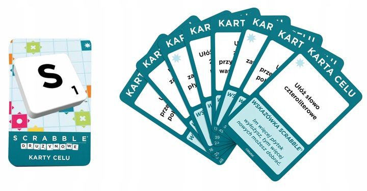 GRA SCRABBLE ORIGINAL 2 GRY W 1 wersja polska, najnowsze wydanie HXM53 zdjęcie 4