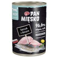 karma mokra dla kota kurczak dorsz pan mięsko hipoalergiczna 400g naturalna