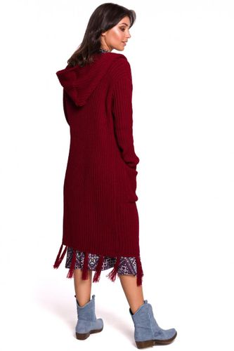 Sweter Kardigan Model BK032 Bordo - BE Knit  S/M na Arena.pl