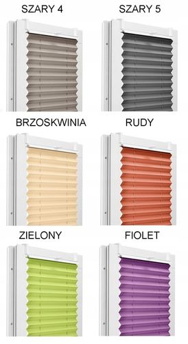 NOWOCZESNA ROLETA PLISOWANA 55x150 cm BEZINWAZYJNA na Arena.pl