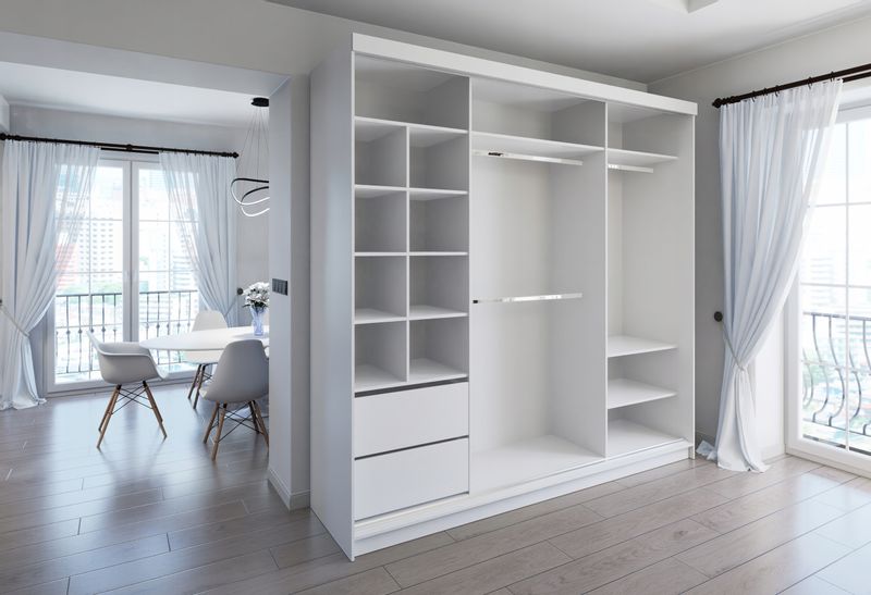 Szafa Przesuwna PARIS 250cm z 4 szufladami zdjęcie 2