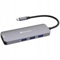 2 x HUB USB-C Verbatim 8w1 DO LAPTOPA 2xHDMI 4K 8K 3xUSB SD