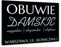 nadruk UV TABLICZKA reklamowa aluminiowa dibond 40x30 szyld obuwie damskie
