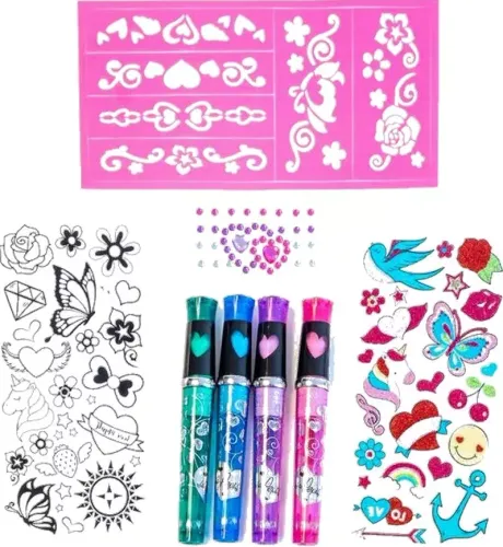 Toys Inn. Tatoo studio. Zestaw do tworzenia brokatowych tatuaży na Arena.pl